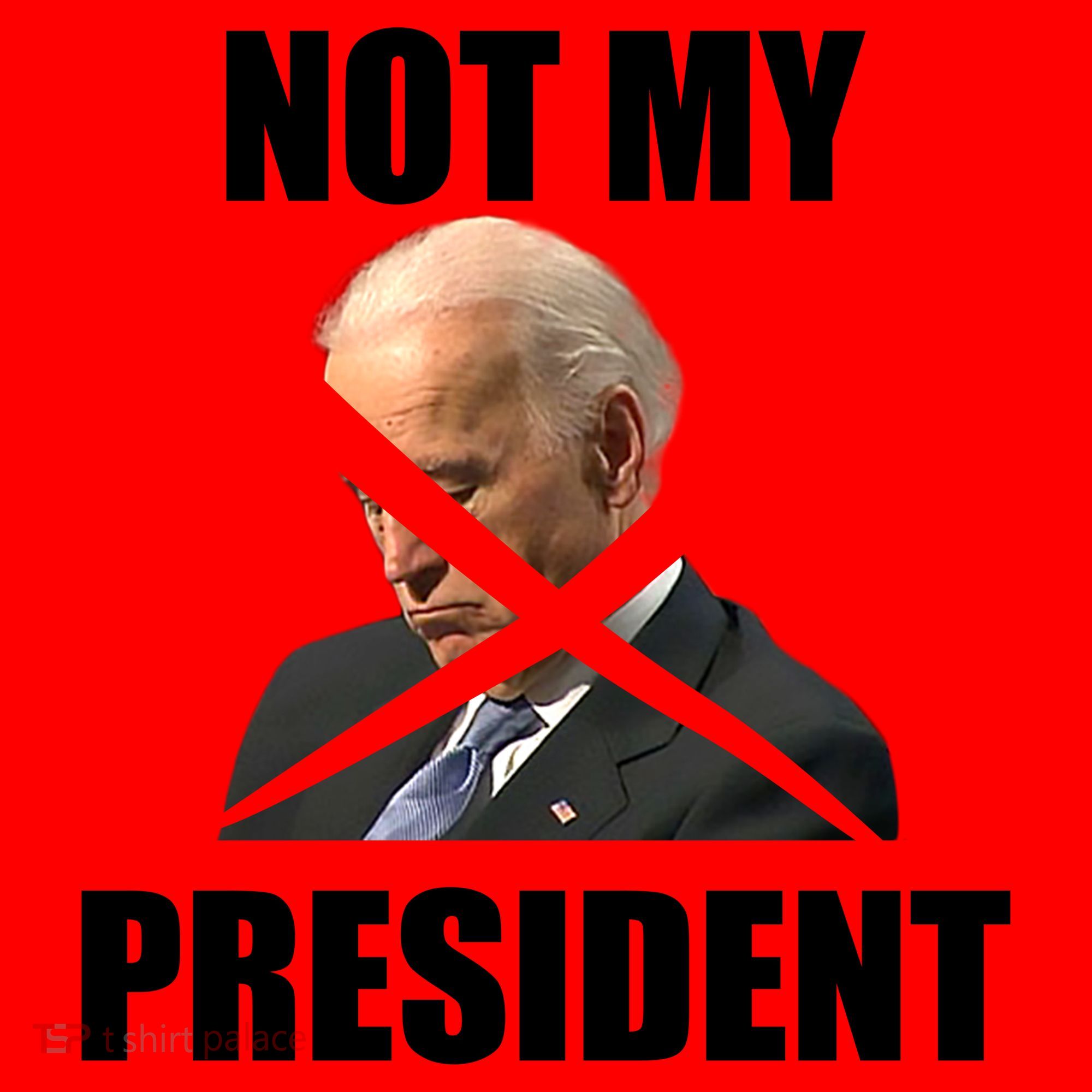 Not My President Trump Anti Biden Santa Hat