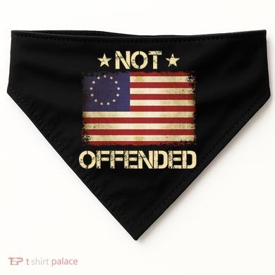 Not Offended Betsy Ross Flag USA-Made Doggie Bandana