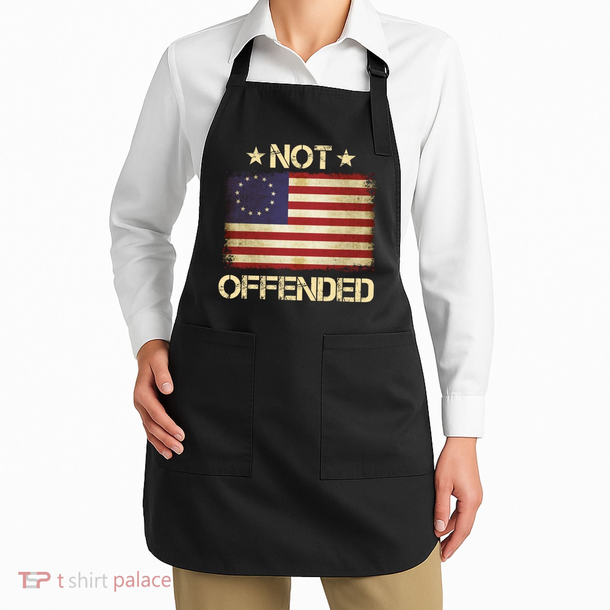 Not Offended Betsy Ross Flag Apron