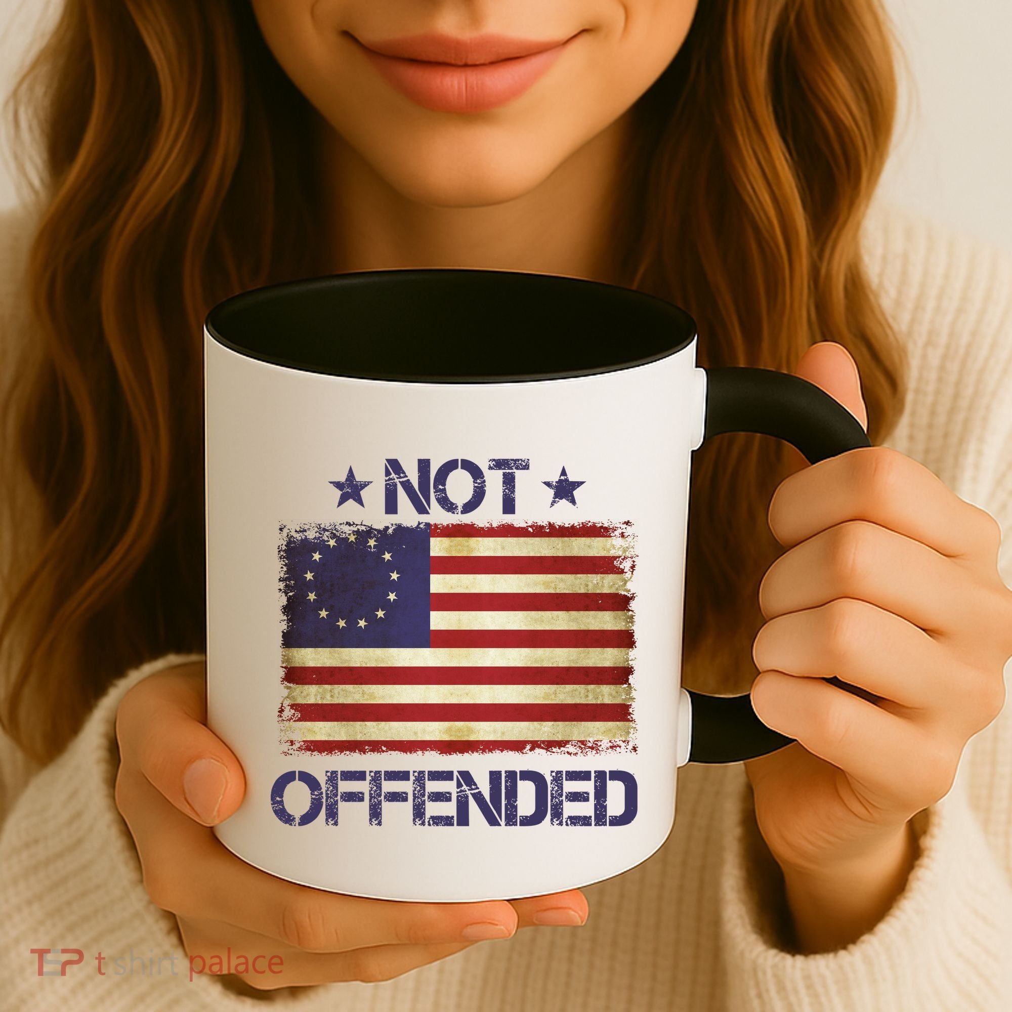Not Offended Betsy Ross Flag Coffee Mug