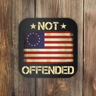 Not Offended Betsy Ross Flag Coaster