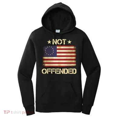 Not Offended Betsy Ross Flag Women's Hoodie