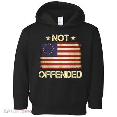 Not Offended Betsy Ross Flag Toddler Hoodie