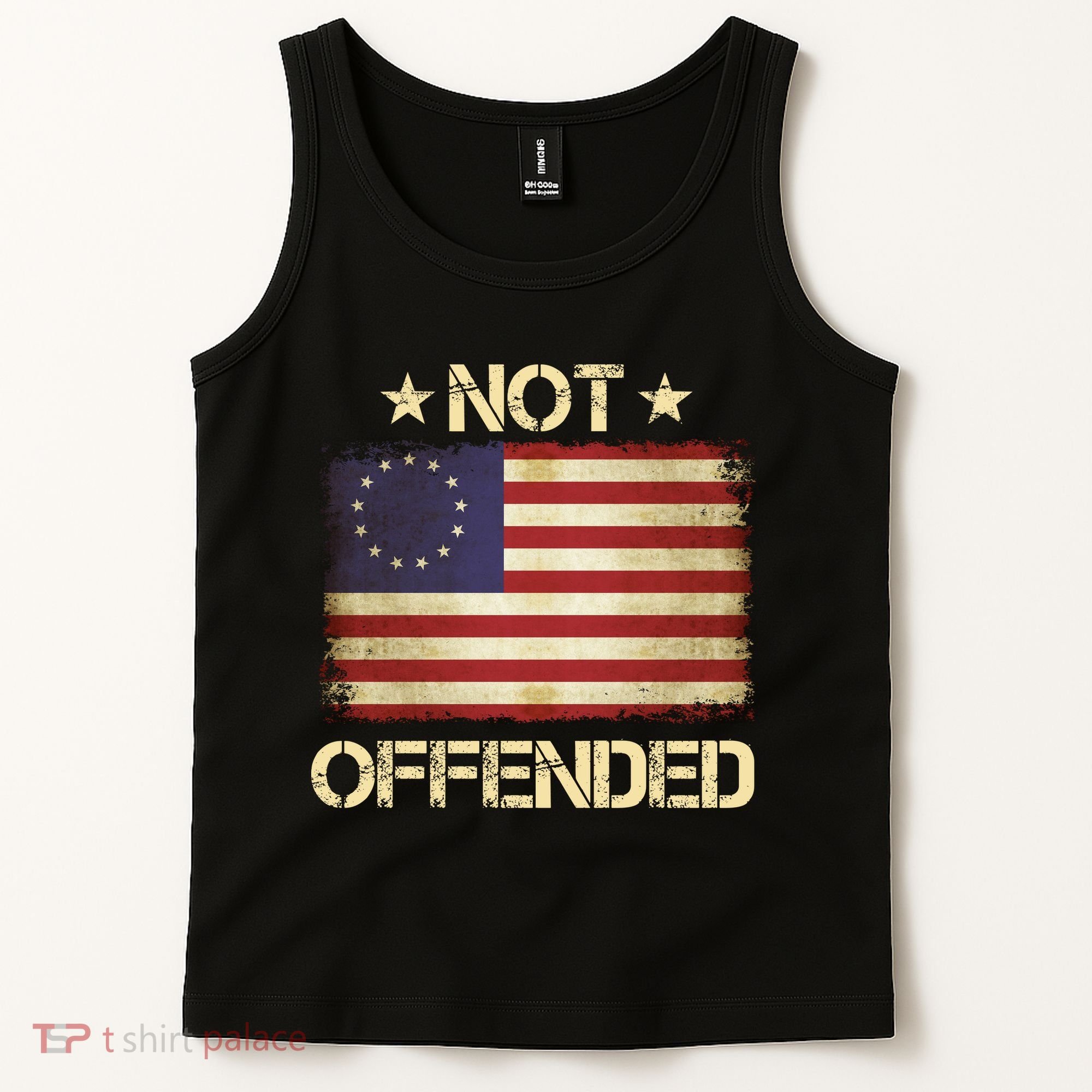 Not Offended Betsy Ross Flag Tank Top
