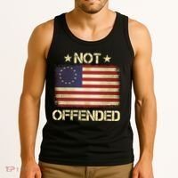 Not Offended Betsy Ross Flag Tank Top thumb 3
