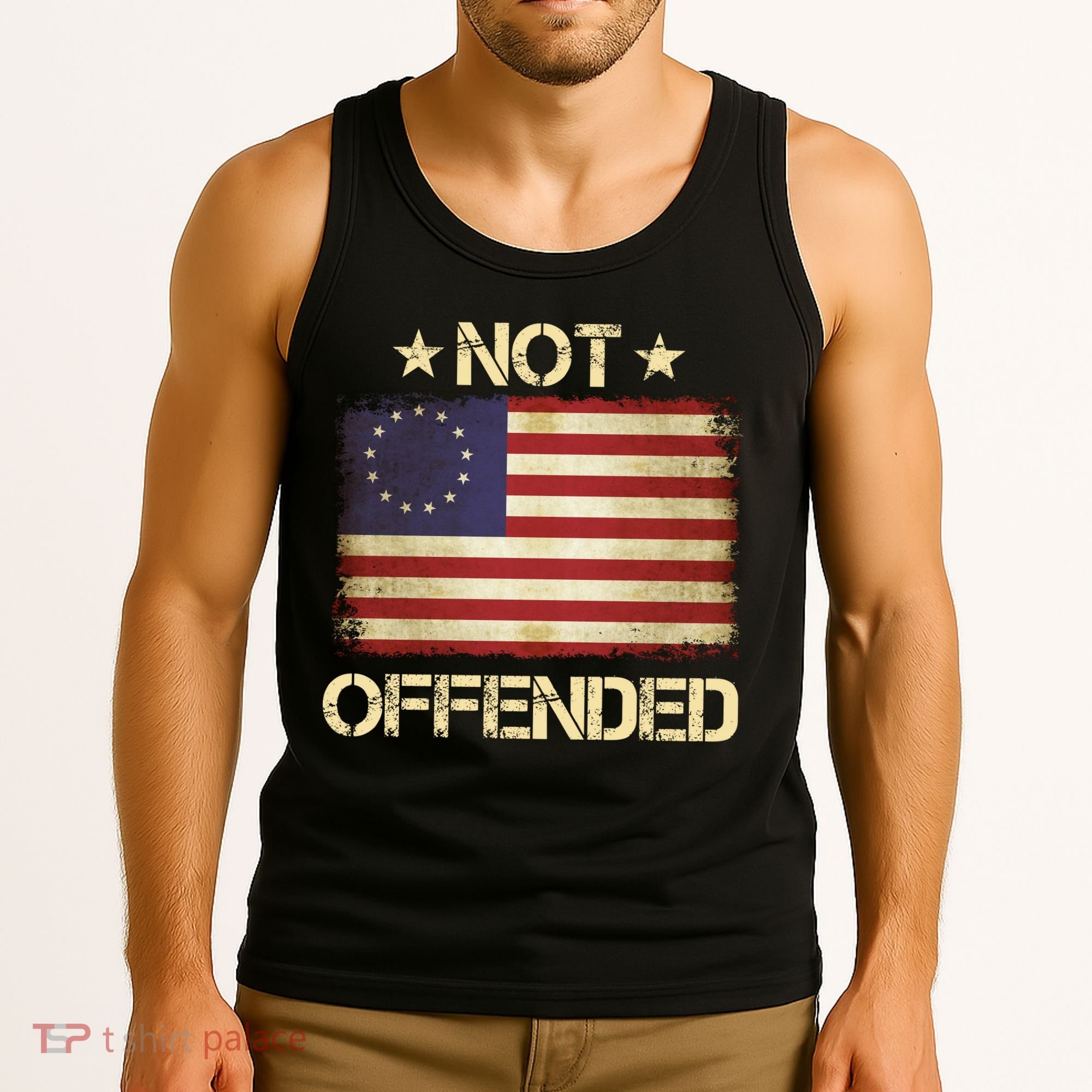 Not Offended Betsy Ross Flag Tank Top
