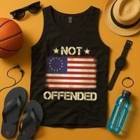 Not Offended Betsy Ross Flag Tank Top thumb 4