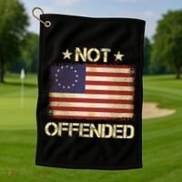 Not Offended Betsy Ross Flag Golf Towel thumb 1