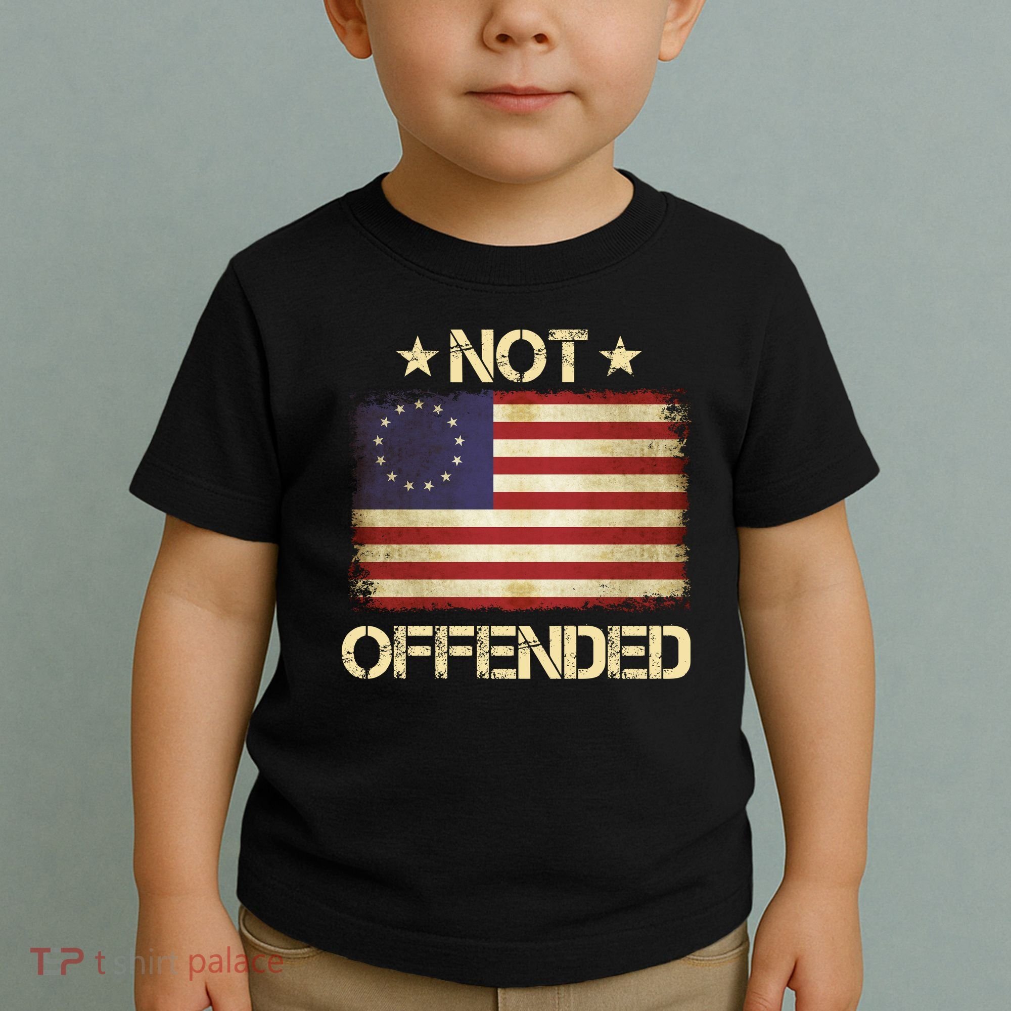Not Offended Betsy Ross Flag Toddler T-Shirt