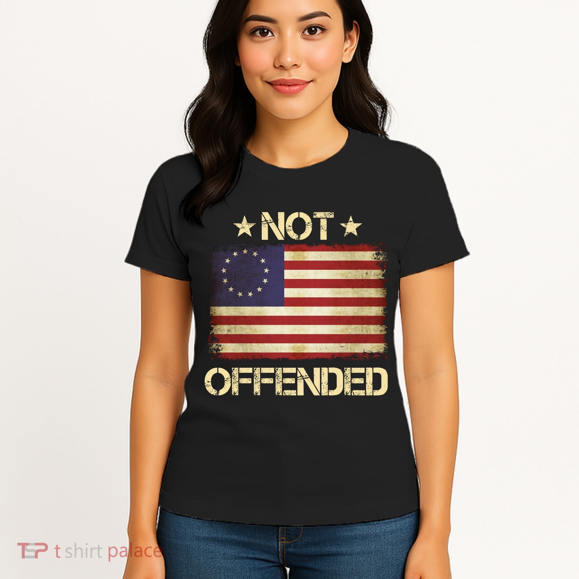 Not Offended Betsy Ross Flag Women's T-Shirt