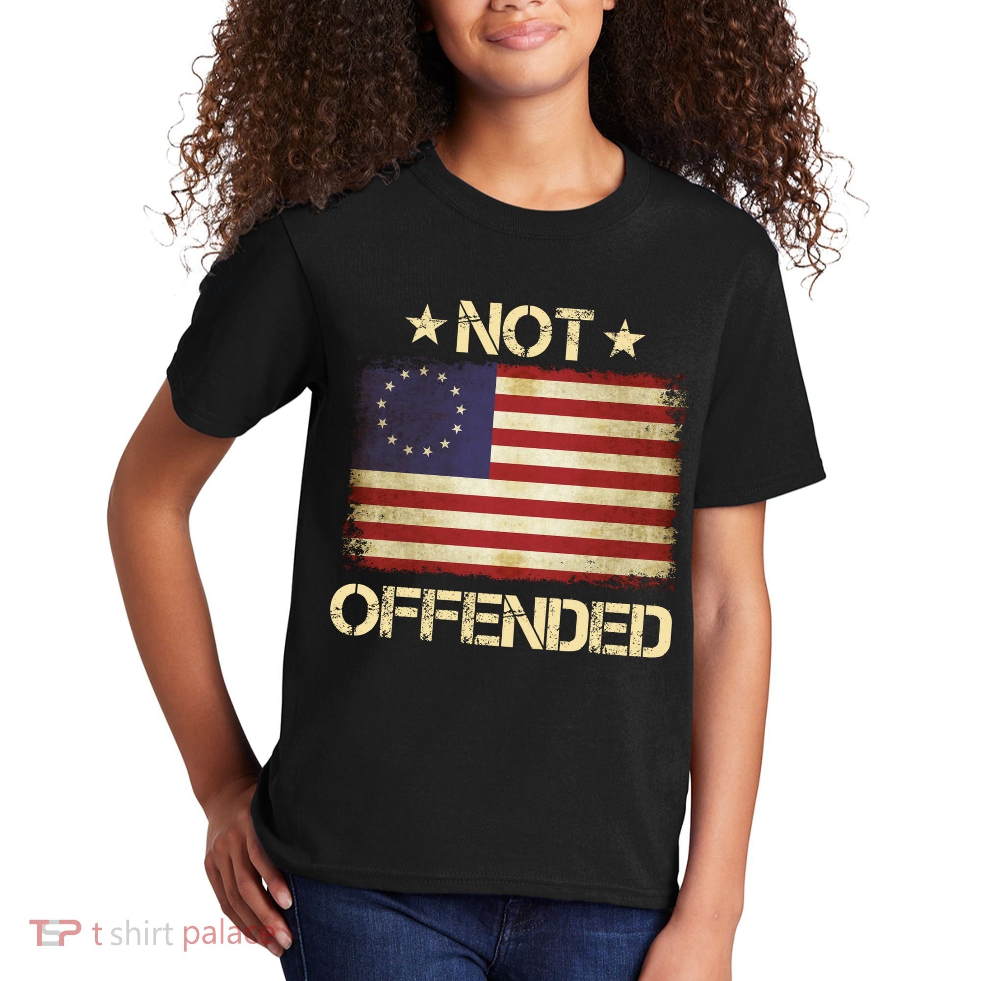 Not Offended Betsy Ross Flag Kids T-Shirt