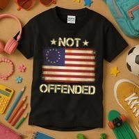 Not Offended Betsy Ross Flag Kids T-Shirt thumb 3