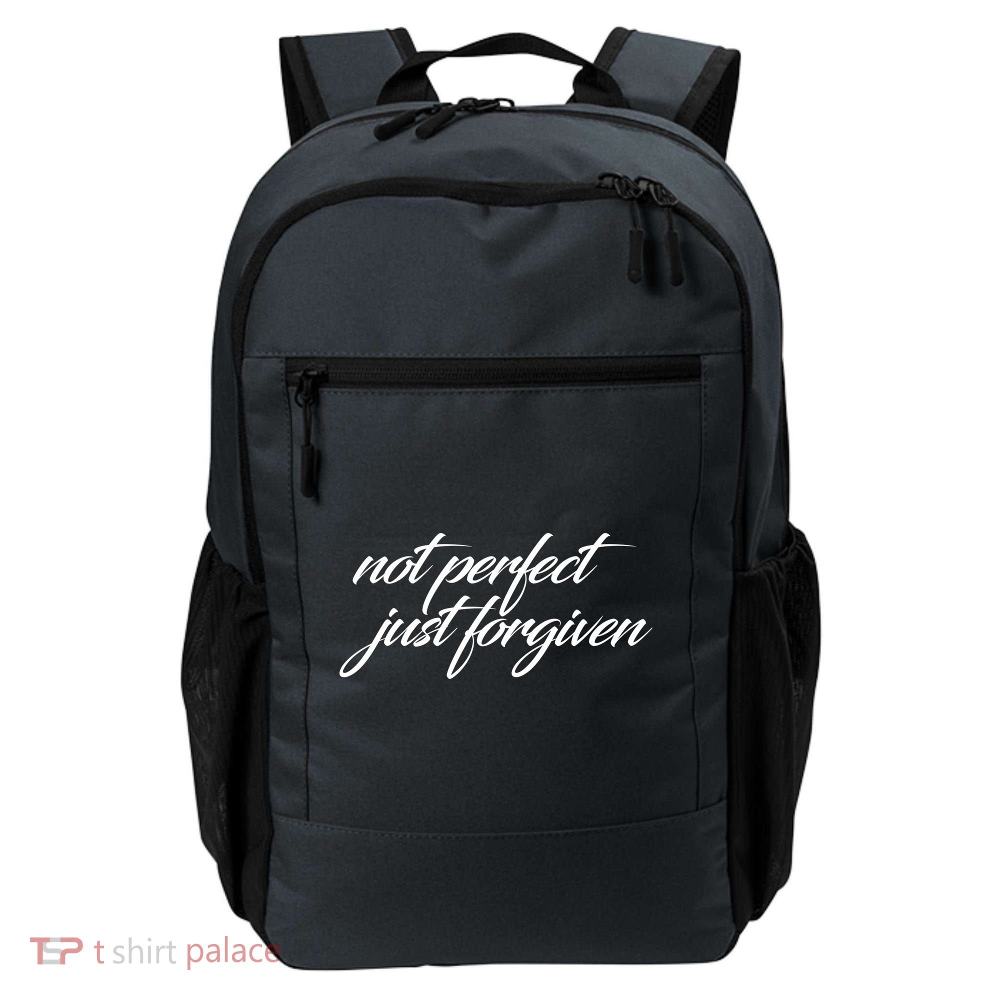 Not Perfect Just Forgiven Backpack