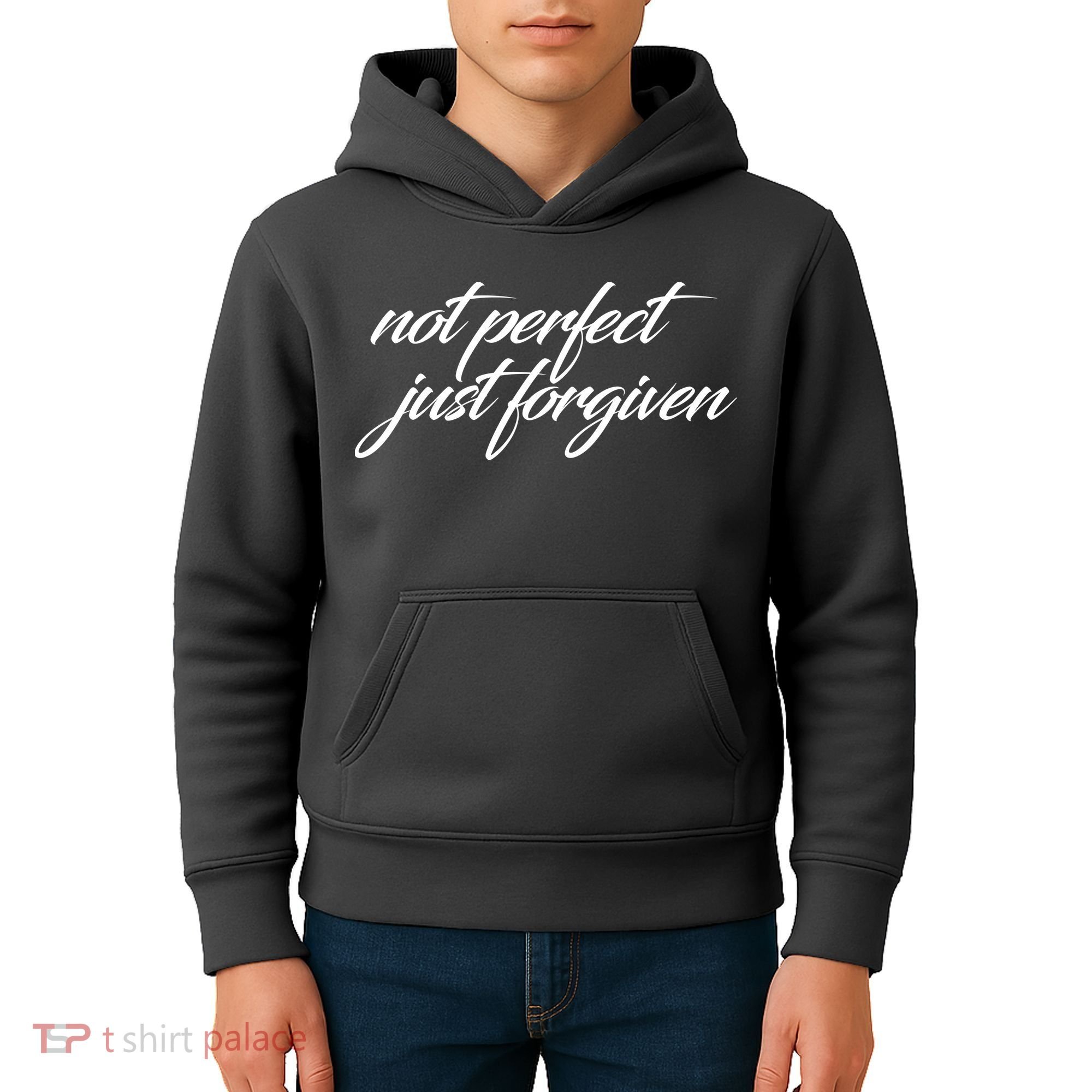 Not Perfect Just Forgiven Kids Hoodie