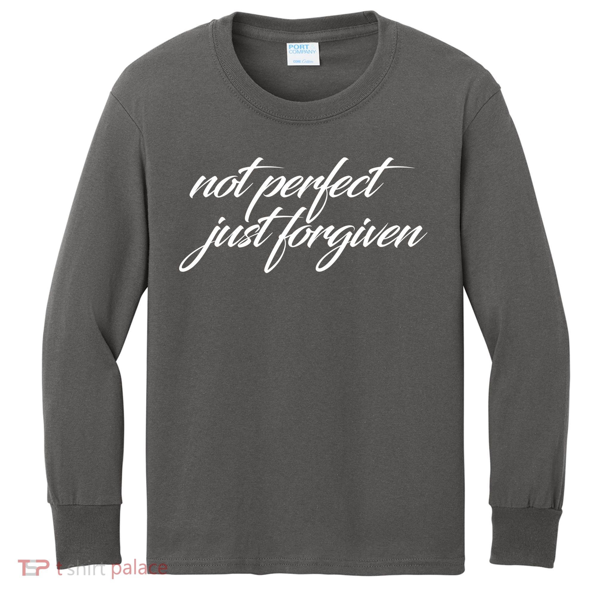 Not Perfect Just Forgiven Kids Long Sleeve Shirt