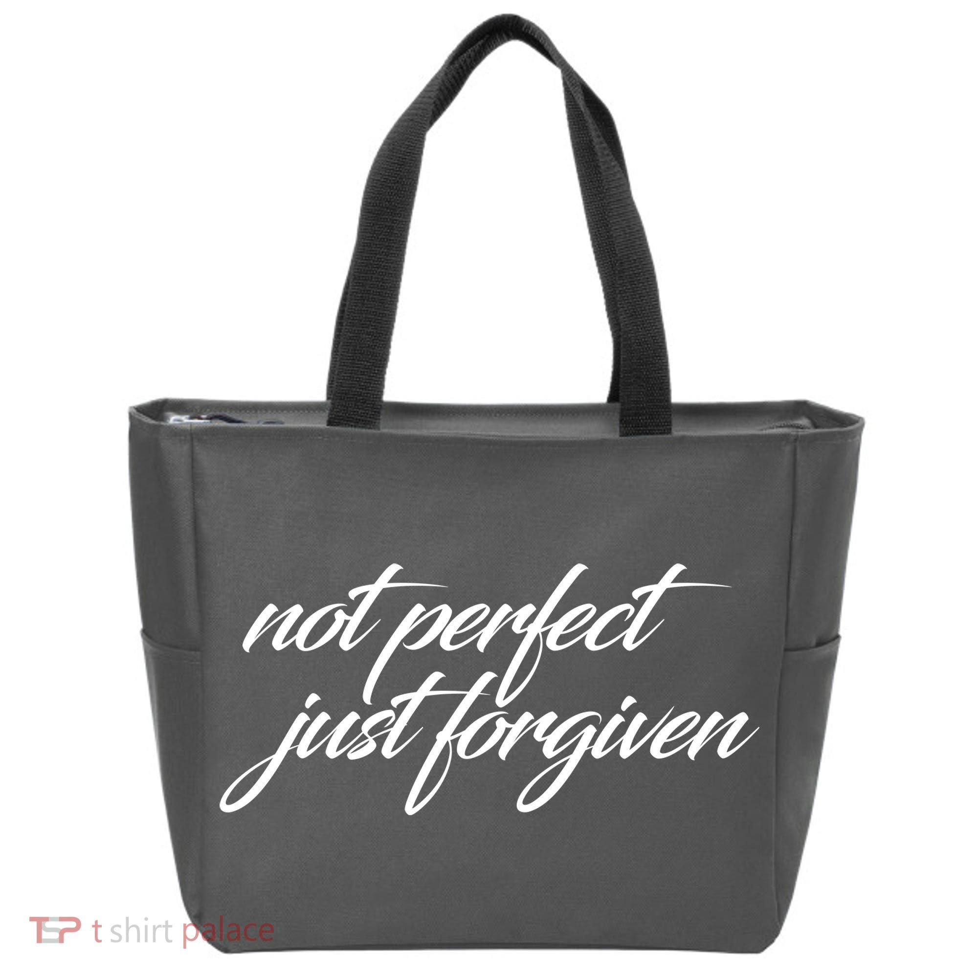 Not Perfect Just Forgiven Tote Bag