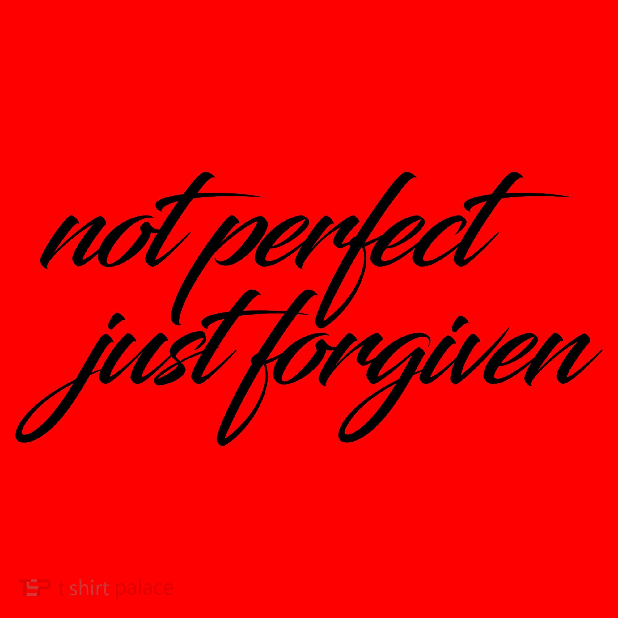 Not Perfect Just Forgiven Santa Hat