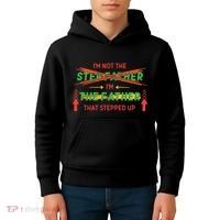 Not The Step Father Quote Kids Hoodie thumb 4