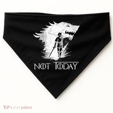 Not Today Arya Wolf USA-Made Doggie Bandana