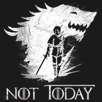 Not Today Arya Wolf Hoodie thumb 2