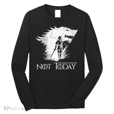 Not Today Arya Wolf Long Sleeve Shirt