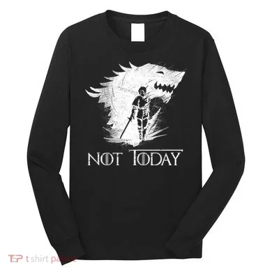 Not Today Arya Wolf Long Sleeve Shirt