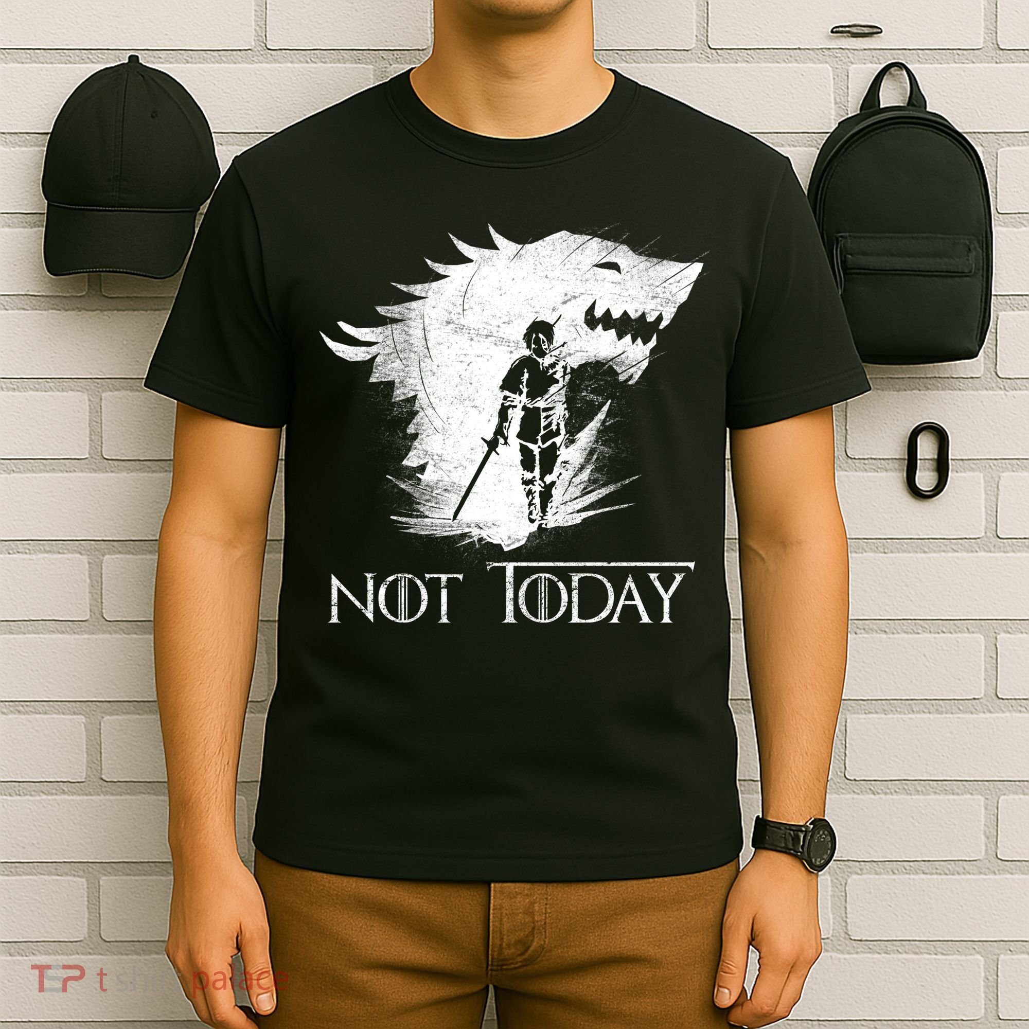Not Today Arya Wolf T-Shirt