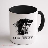 Not Today Arya Wolf Coffee Mug thumb 1