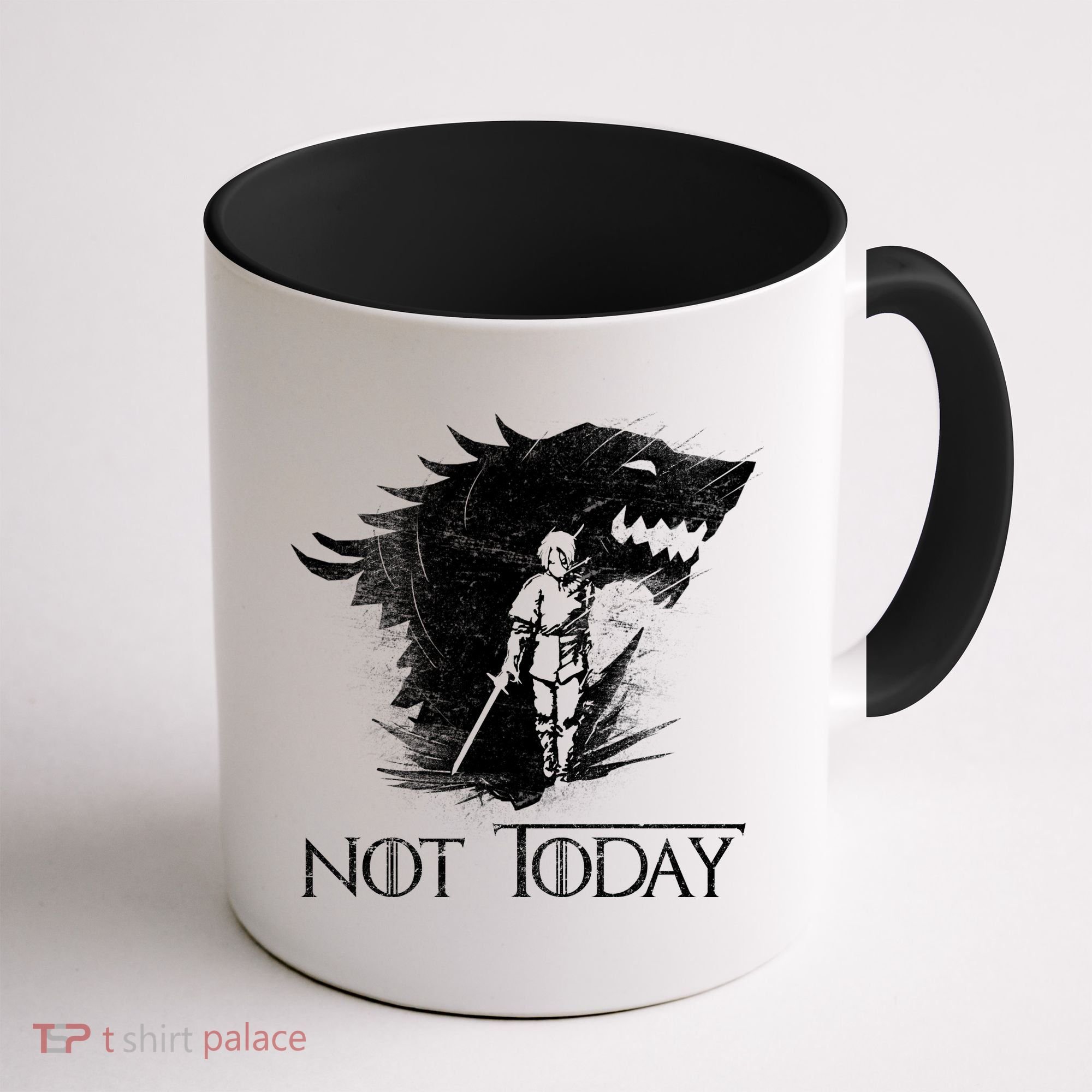 Not Today Arya Wolf Coffee Mug