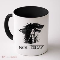 Not Today Arya Wolf Coffee Mug thumb 0