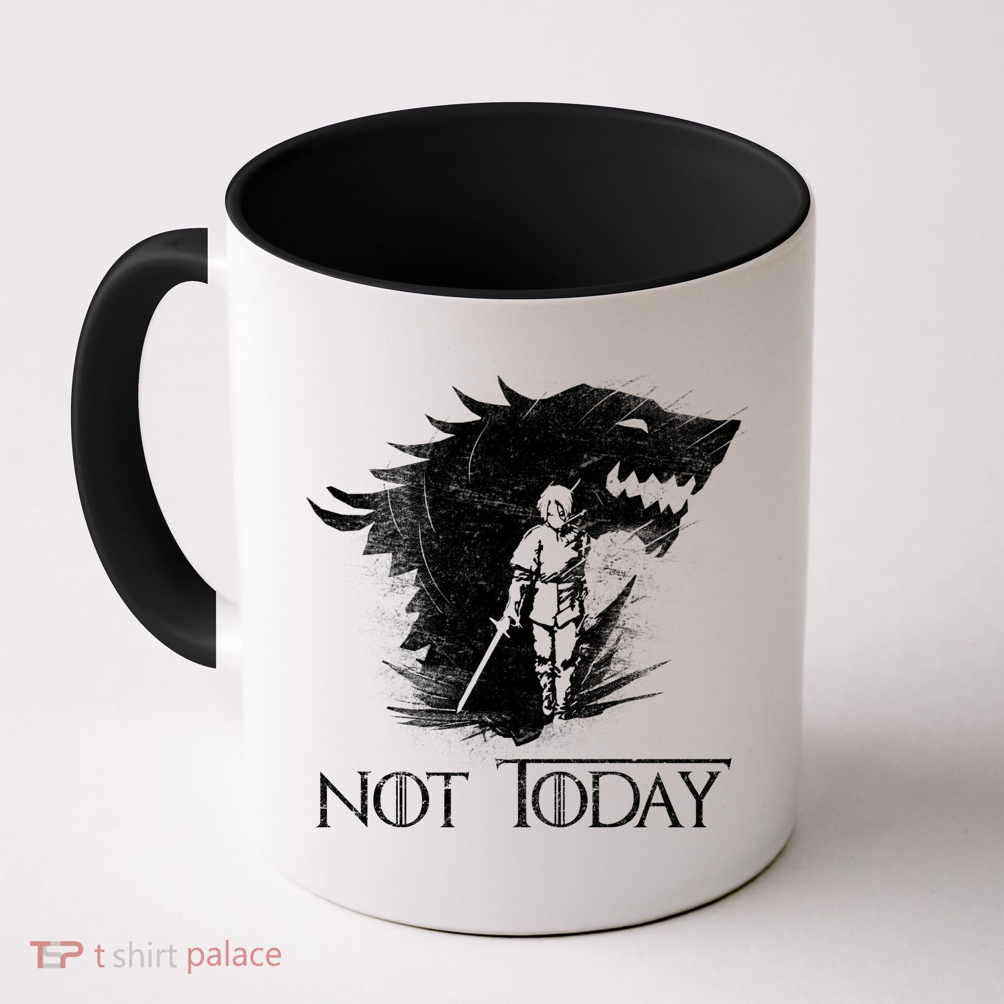 Not Today Arya Wolf Coffee Mug