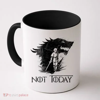 Not Today Arya Wolf Coffee Mug