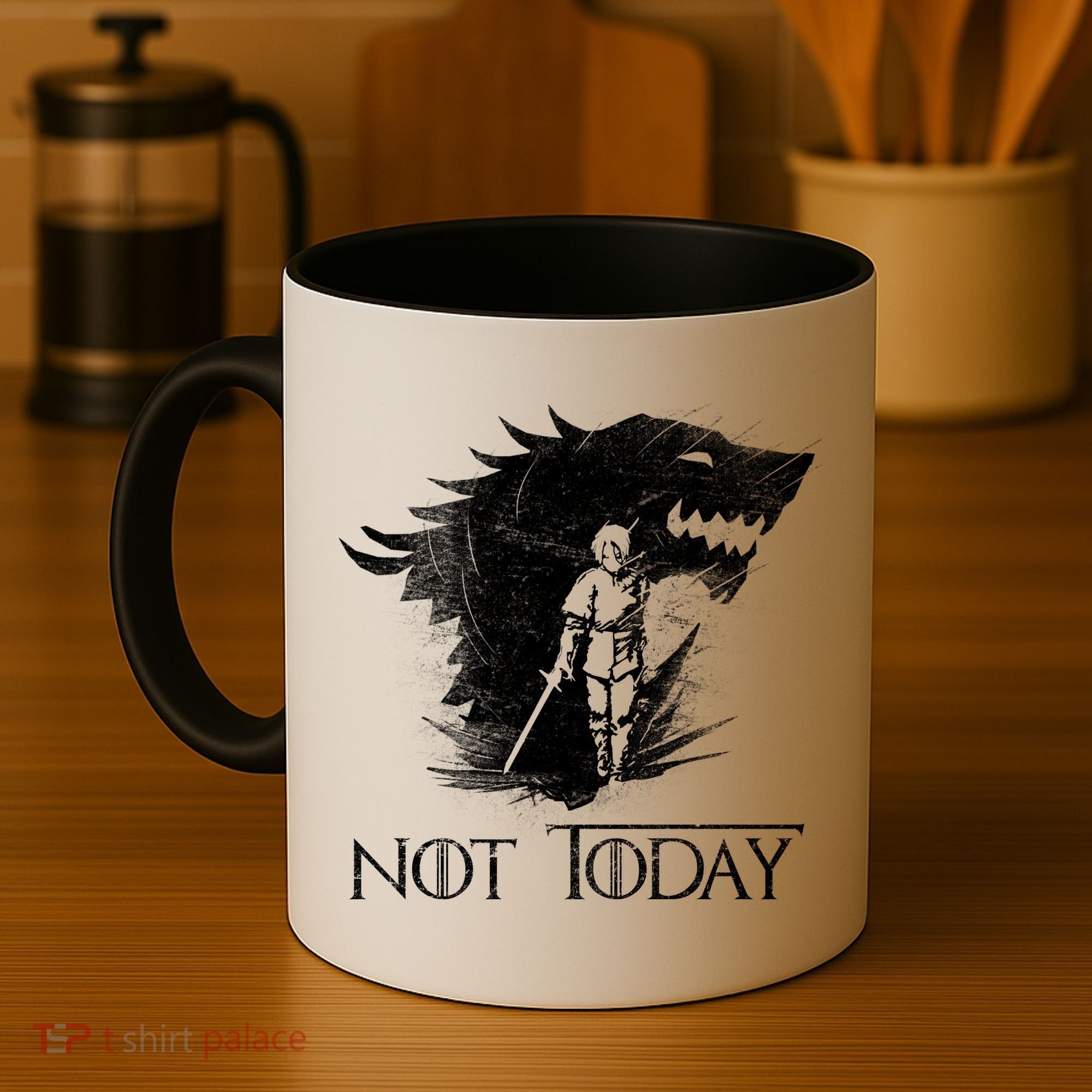 Not Today Arya Wolf Coffee Mug