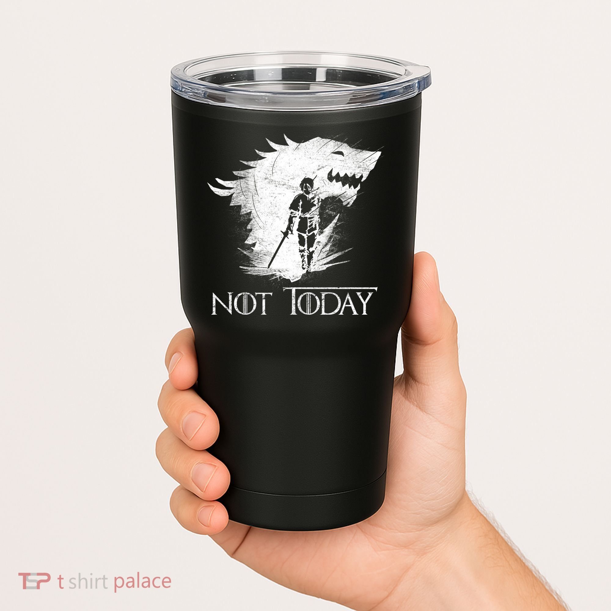 Not Today Arya Wolf Tumbler