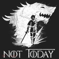 Not Today Arya Wolf Tumbler thumb 3