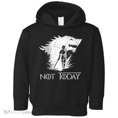 Not Today Arya Wolf Toddler Hoodie