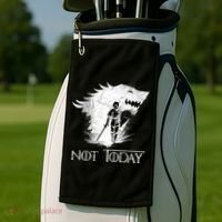 Not Today Arya Wolf Golf Towel thumb 2