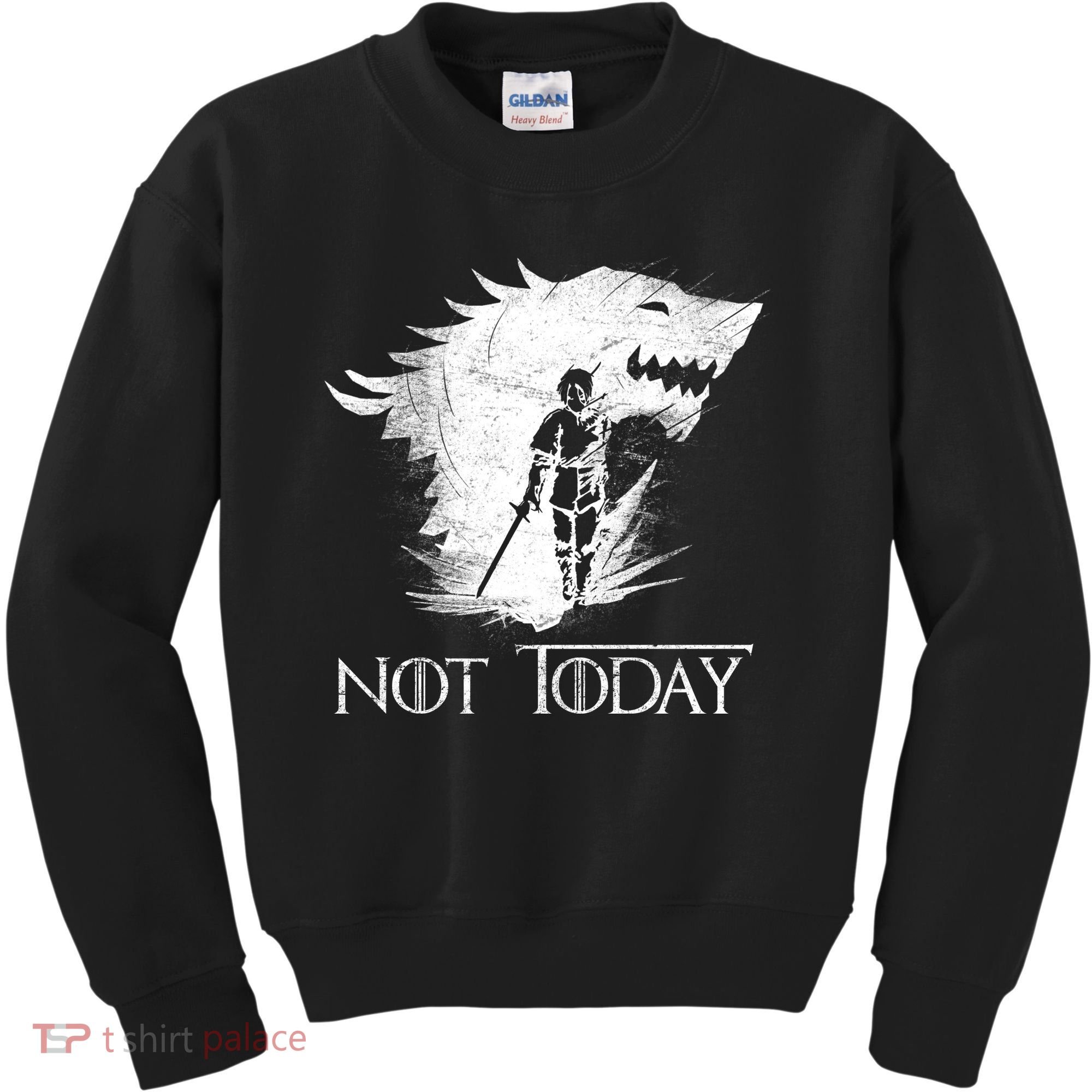 Not Today Arya Wolf Kids Sweatshirt