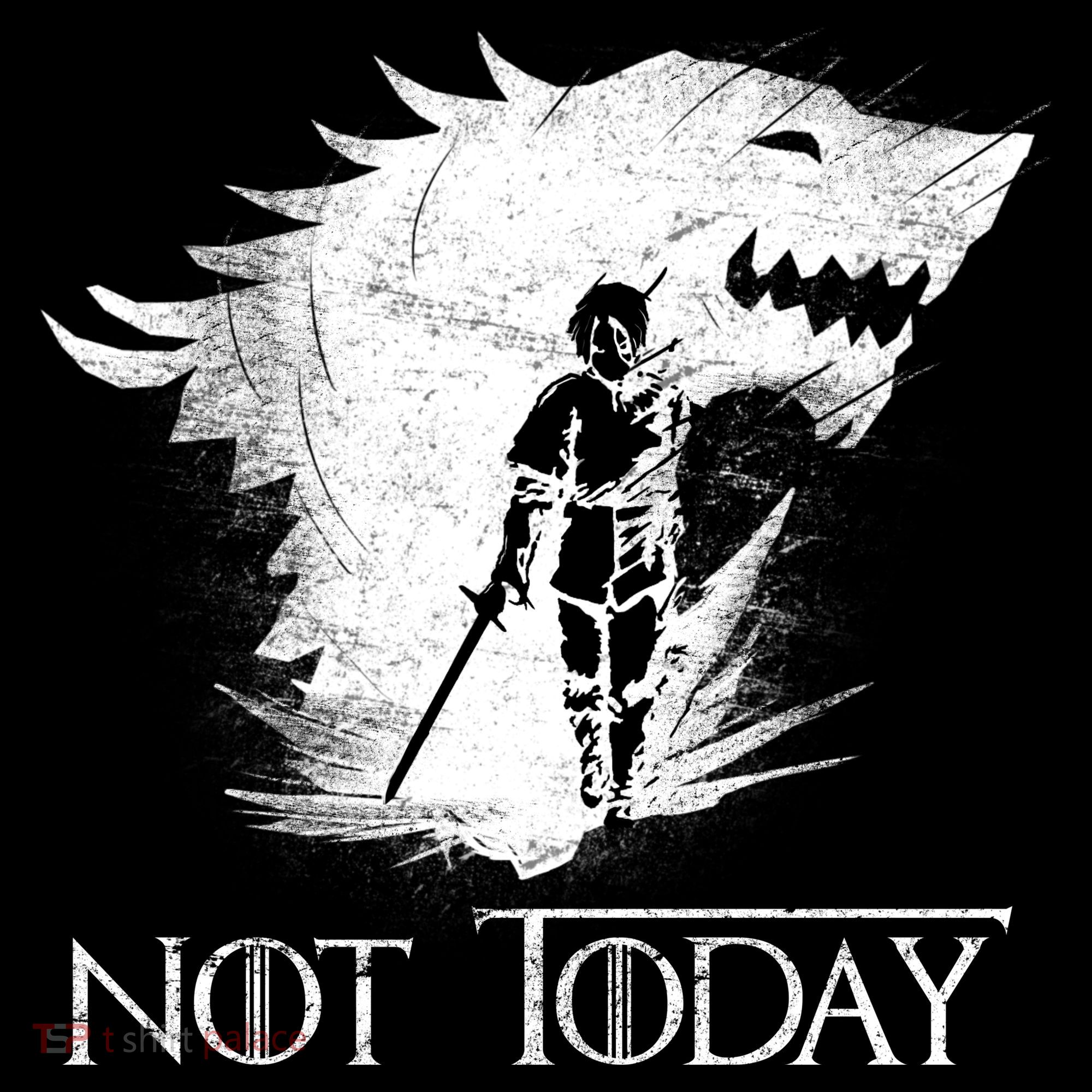 Not Today Arya Wolf Kids Hoodie