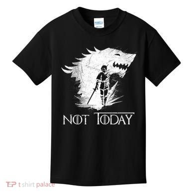 Not Today Arya Wolf Kids T-Shirt