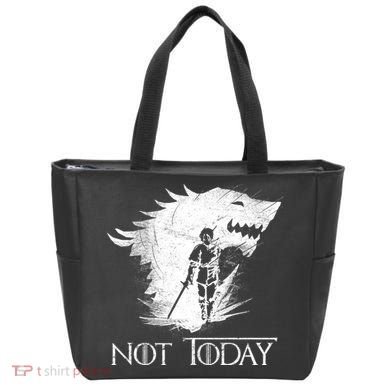 Not Today Arya Wolf Tote Bag