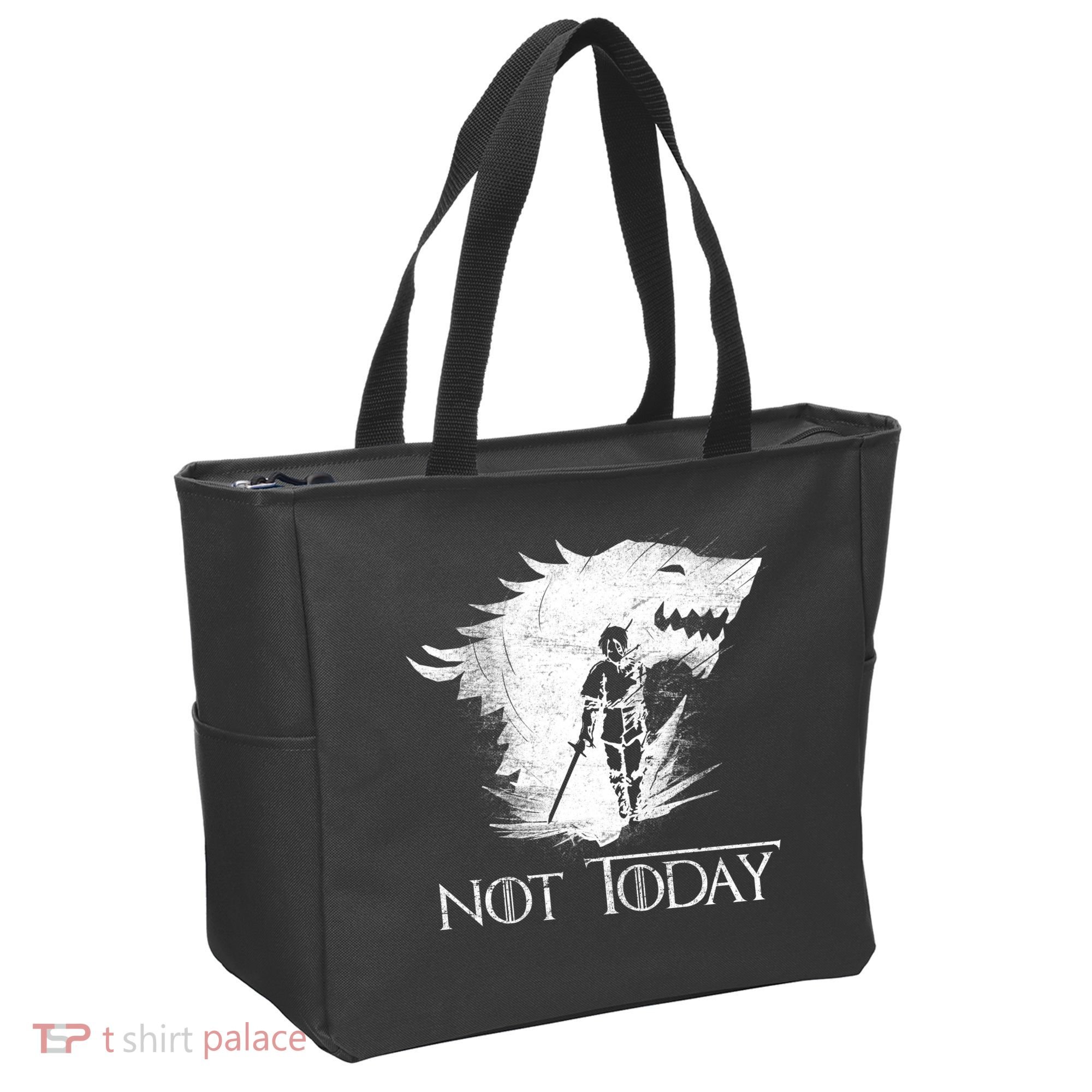Not Today Arya Wolf Tote Bag