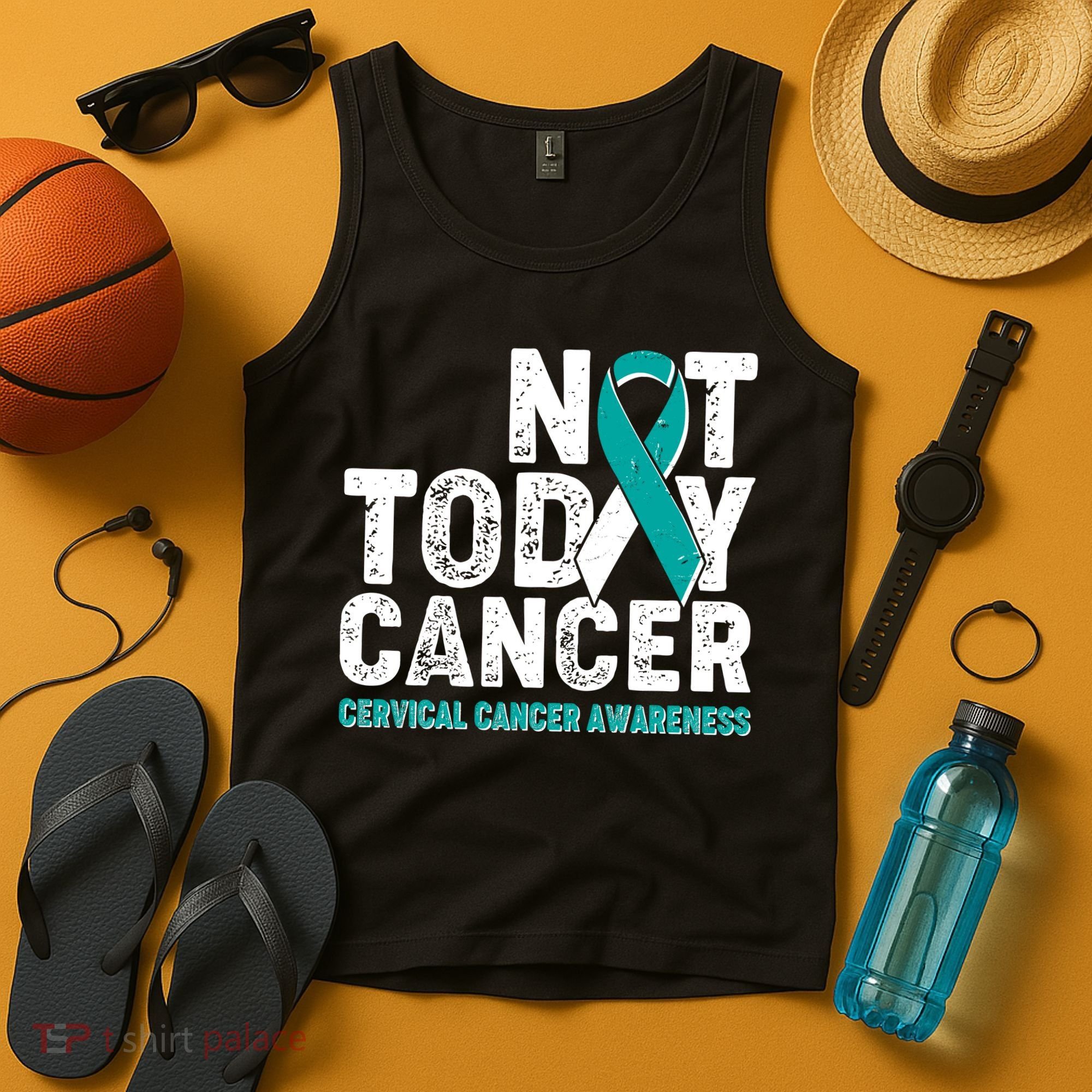 Not Today Cancer Cervical Cancer Awareness Tank Top