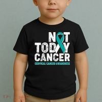 Not Today Cancer Cervical Cancer Awareness Toddler T-Shirt thumb 2
