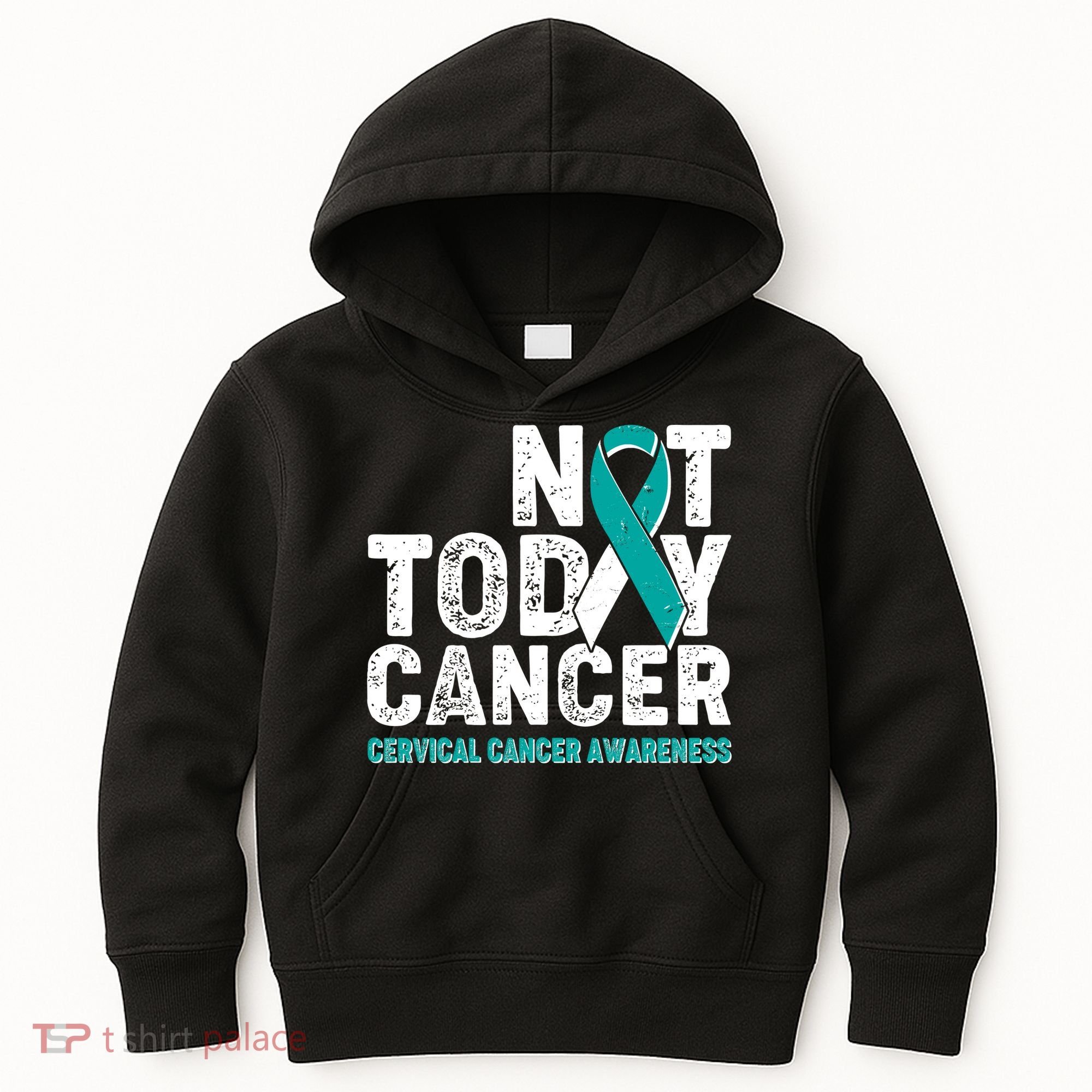 Not Today Cancer Cervical Cancer Awareness Kids Hoodie