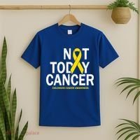 Not Today Cancer Childhood Awareness T-Shirt thumb 2