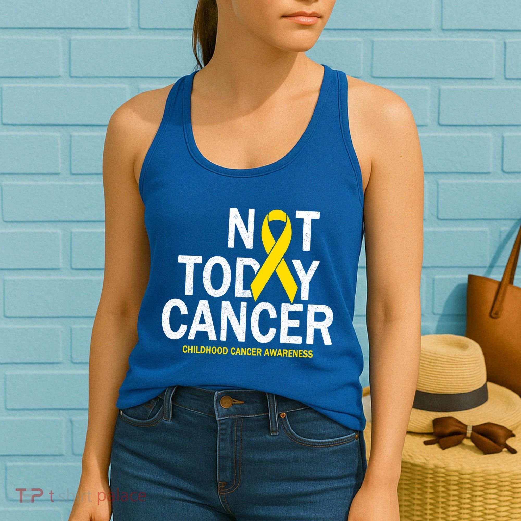 Not Today Cancer Childhood Awareness Women's Tank Top