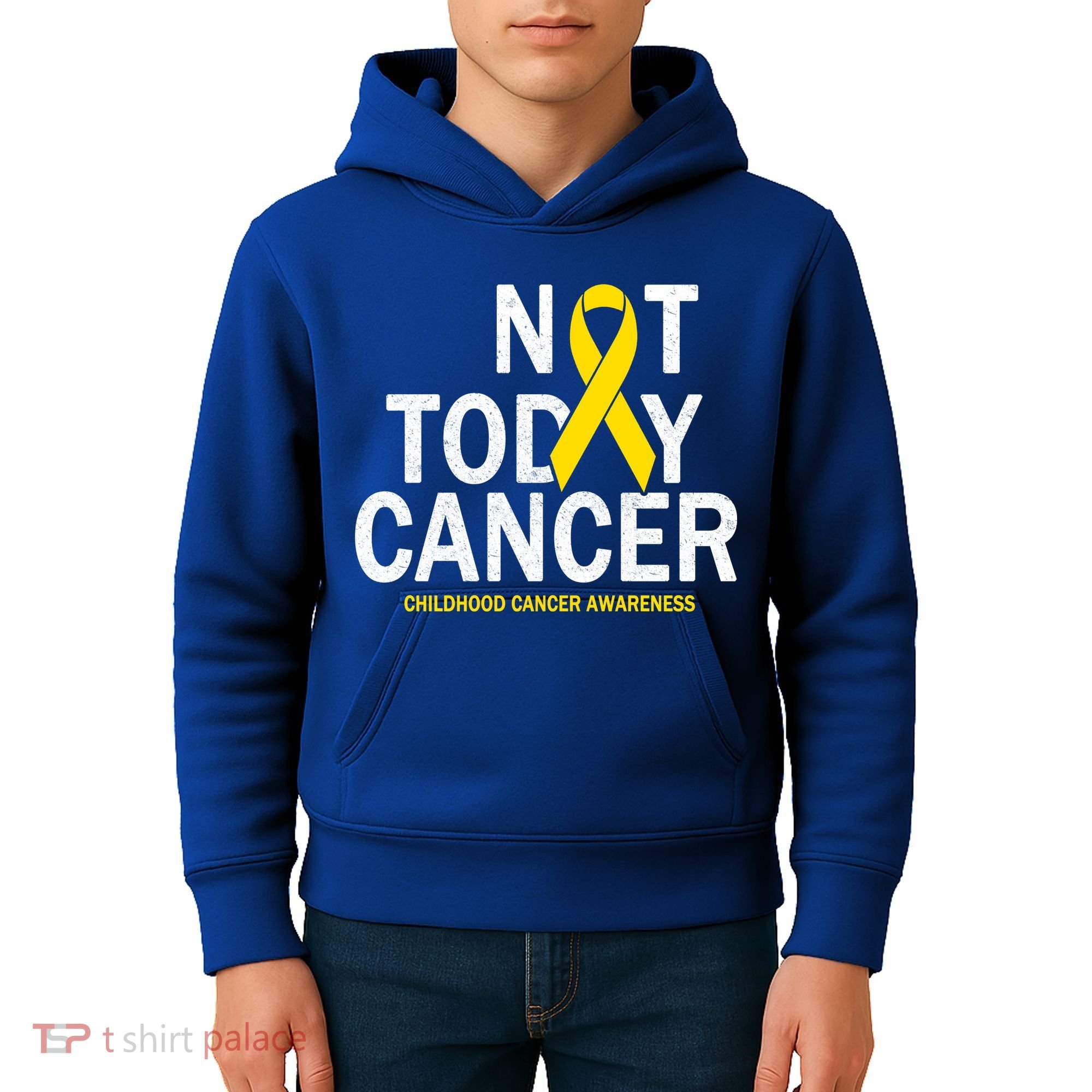 Not Today Cancer Childhood Awareness Kids Hoodie