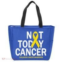 Not Today Cancer Childhood Awareness Tote Bag thumb 0