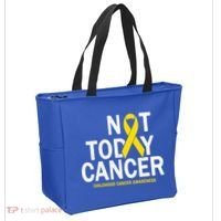 Not Today Cancer Childhood Awareness Tote Bag thumb 2